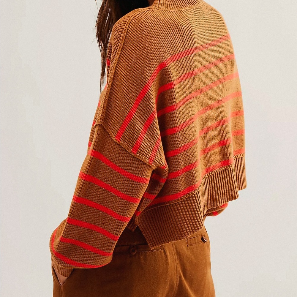 Easy Street Stripe Crop Pullover - Picture 4 of 4